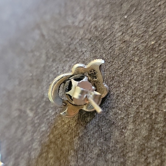 VTG Pearl Marcasite Removable Halo Formal Bridal Castlecore Post Earrings - Picture 6 of 6